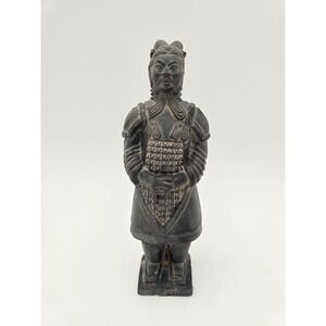Vintage Chinese Terra Cotta Clay Warrior Soldier Figurine  Inches 7" Tall